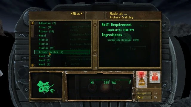 B42 Bows scavenger crafting (B42 Крафт для луков)